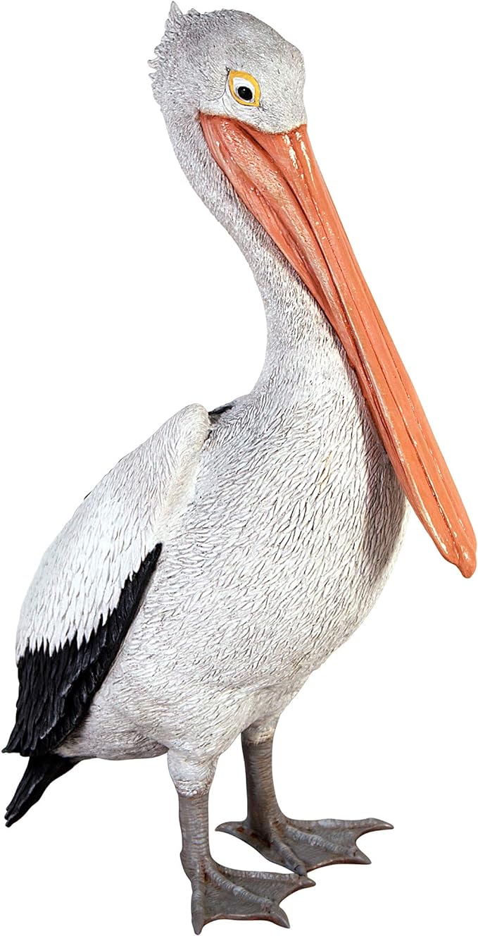 QM205301 Ocean Side Pier 51 Pelican Coastal Decor Garden Statue