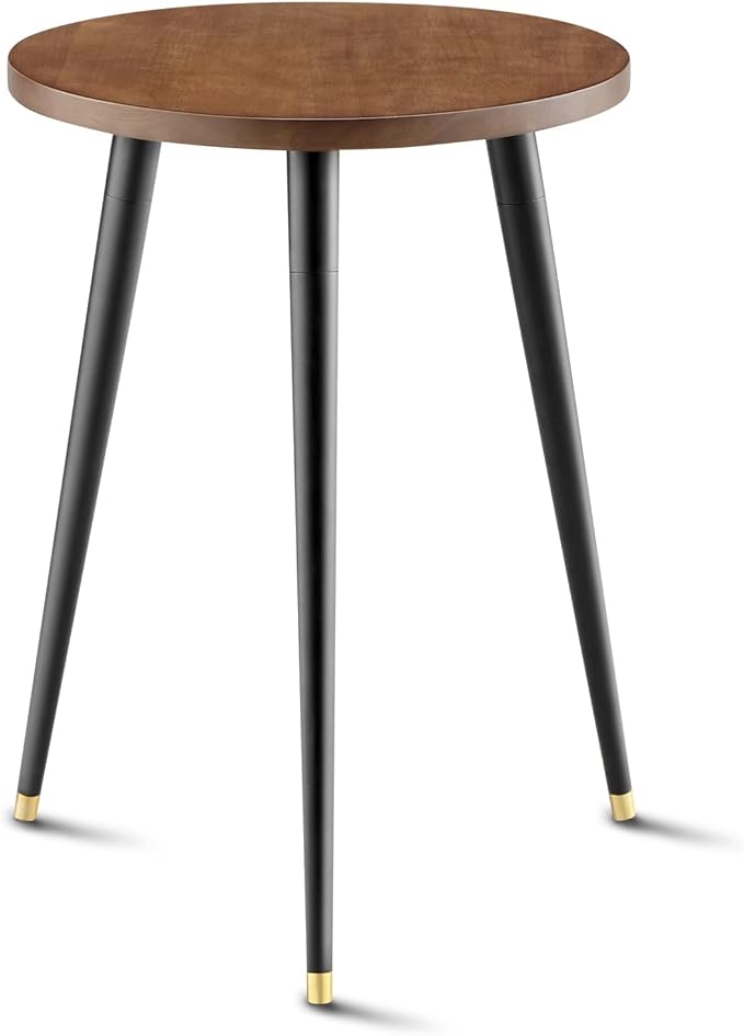 KINNARY Adjustable Walnut Metal Plant Stand – 16” Elegant Indoor & Outdoor