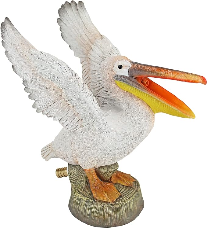 QM205301 Ocean Side Pier 51 Pelican Coastal Decor Garden Statue