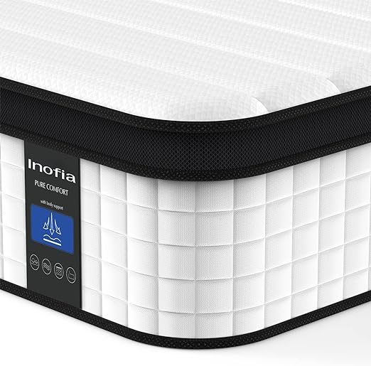 Full Mattress, 12 Inch Hybrid Innerspring Full Mattress Cool Bed