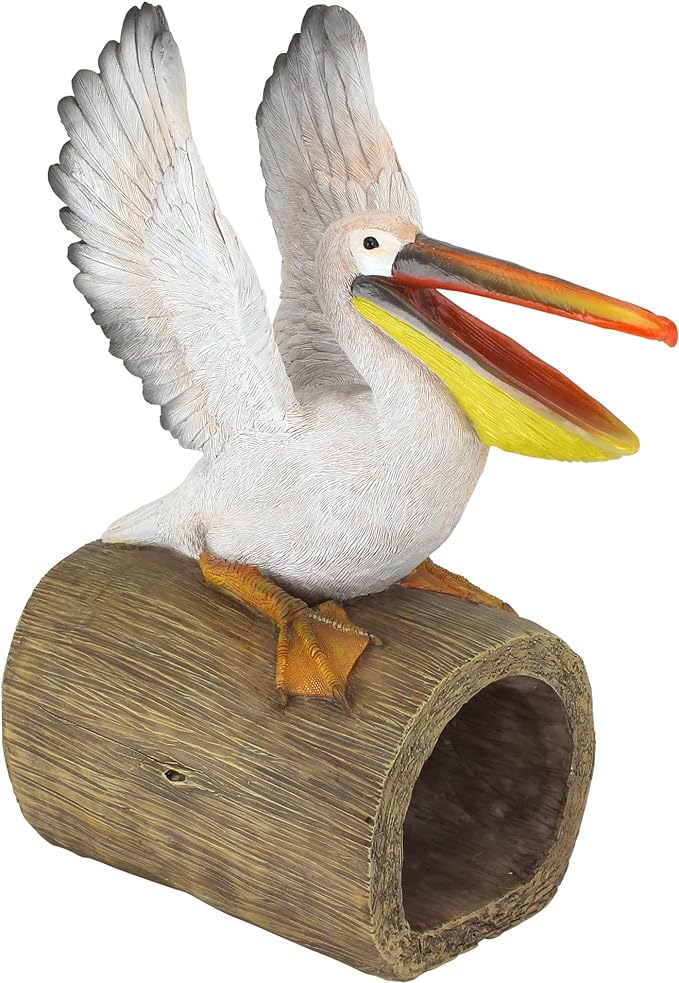 QM205301 Ocean Side Pier 51 Pelican Coastal Decor Garden Statue