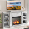 Electric Fireplace Heater Mantel TV Stand & Media Entertainment Center