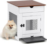 Dog Kennel Furniture, Wooden Dog Crate End Table Under , Metal mesh Dog