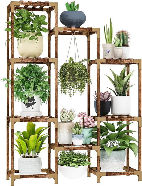 Plant Stand Indoor Outdoor, 11 Tier Reinforced Plant Shelf Multiple Plants