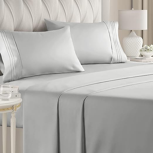 Queen Size Sheet Set - Breathable & Cooling Sheets