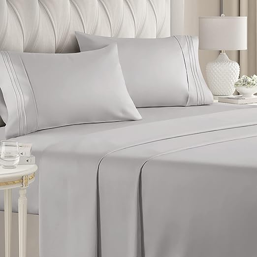 Queen Size Sheet Set - Breathable & Cooling Sheets