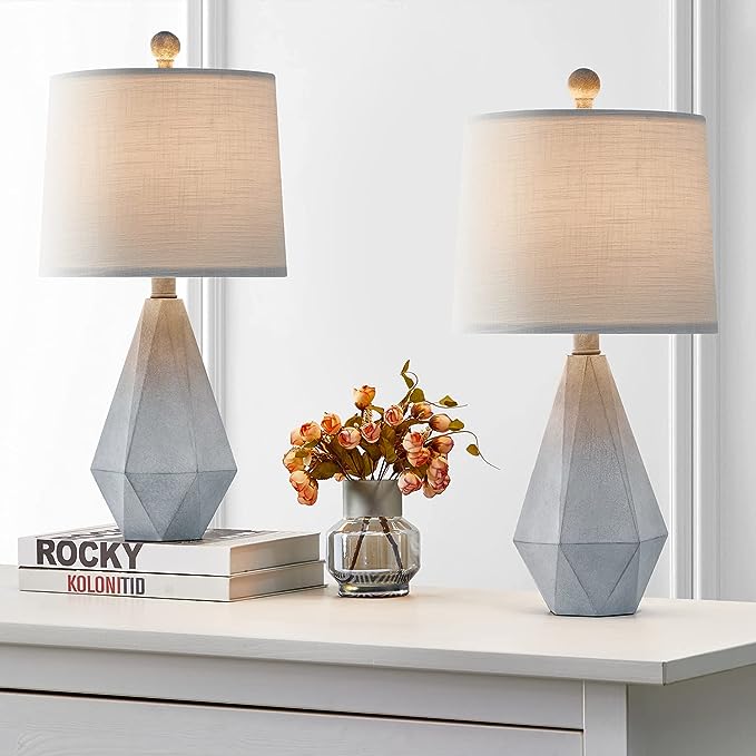 Rustic Table Lamp Set of 2 for Bedroom Living Room Vintage