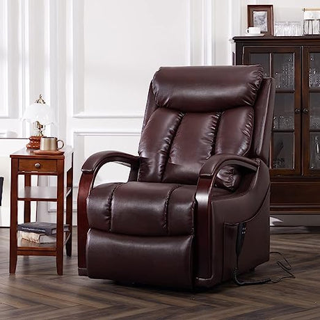 Small Lift Chair Recliners with Massage and Heat, Dual Motor Power Lift Sofa