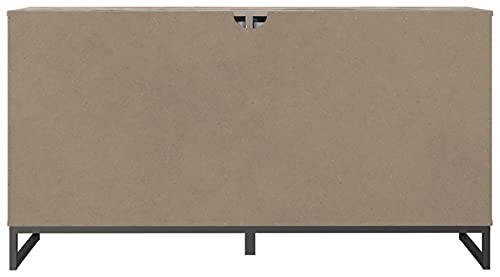 Neilsville Industrial 6 Drawer Dresser, Butcher Block Gray