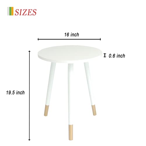 Round Side Table, Small End Table Nightstand Accent Table
