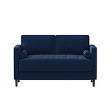 Lexington Loveseat, 52.4" W x 31.1" D x 33.5" H, Navy Blue