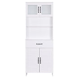 63" Freestanding Cabinet,Bathroom Storage Cabinet with Double Doors and Drawers