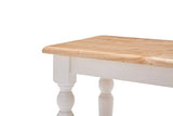 Boraam Farmhouse Bench, White/Natural 14 x 48 x 18