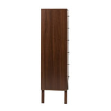 Prepac Milo Mid Century Modern Tall Chest, 6-Drawer, Cherry