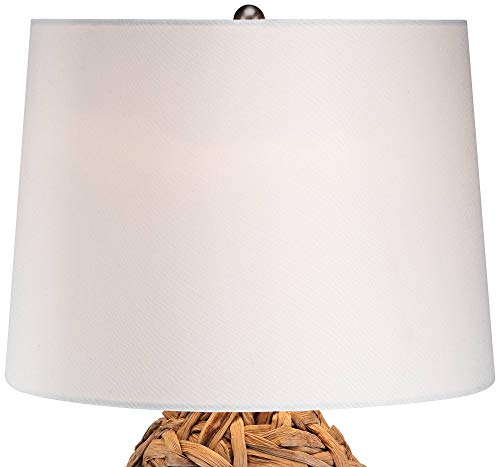 Nantucket Tropical Coastal Contemporary Table Lamp 26" High Rustic Natural Seagrass