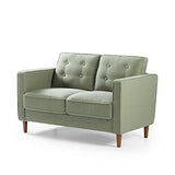 Lauren Loveseat / Button Tufted Cushions / Easy, Tool-Free Assembly, Pear Green