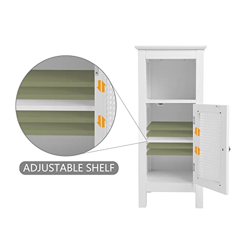 Floor Cabinet, Wooden Storage Cabinet, Freestanding Bathroom Storage Organizer