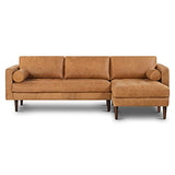 Napa Leather Couch, Right-Facing Sectional Leather Sofa