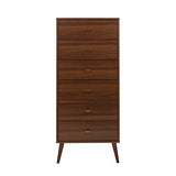 Prepac Milo Mid Century Modern Tall Chest, 6-Drawer, Cherry