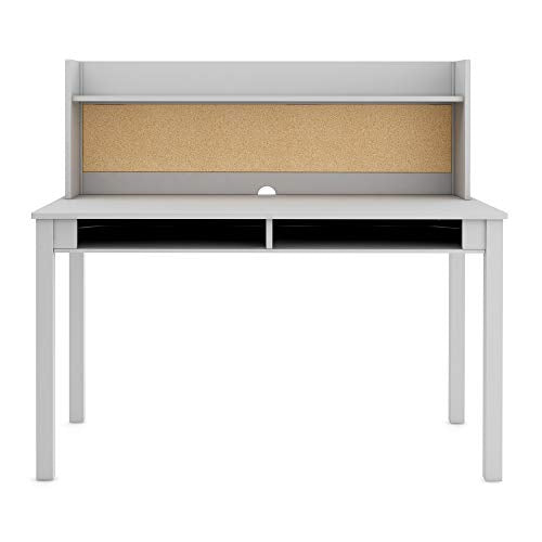 Living and Learning Kids' Desk with Hutch and Chair Set - Gray (Ages 5-12 Years)