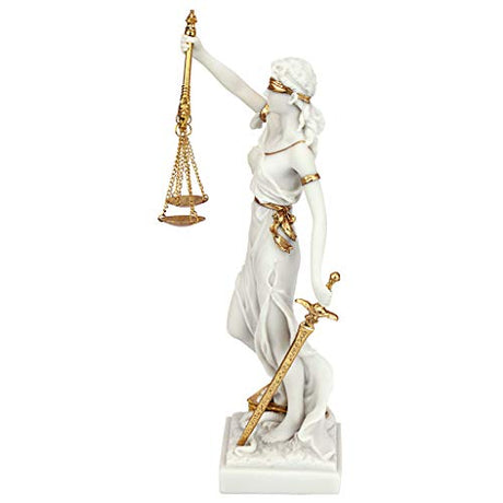 Themis Blind Lady of Justice Statue Lawyer Gift, 13 Inch