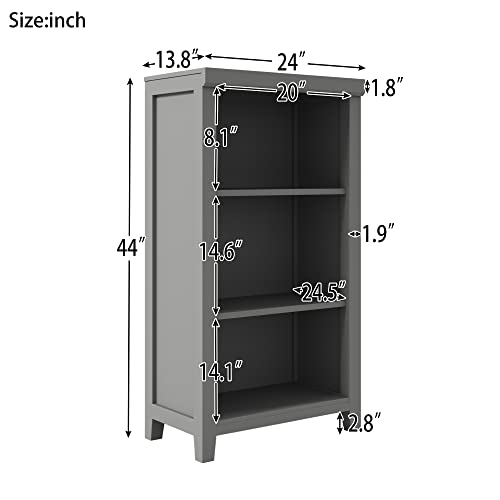 Full Size Storage Bed Frame with 5 Drawers Chest and 3-Tier Open
