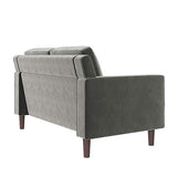 Brynn Loveseat Seater Upholstered, Living Room Furniture, Sofa, 2, Gray Velvet