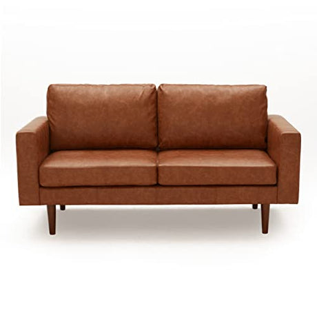 65" Faux Leather Loveseat Sofas for Living Room