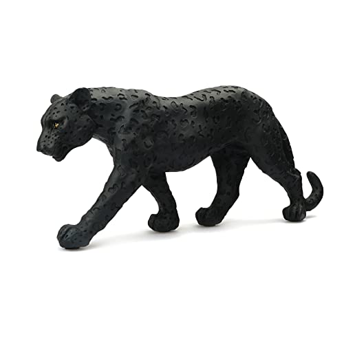 Cheetah Statue Black Panther Leopard Figurine in Resin Animal Sculpture