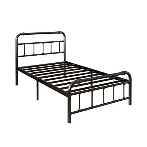 Twin XL Bed Frame, with Headboard and Footboard,14 Inch High 2500lbs Metal Platform