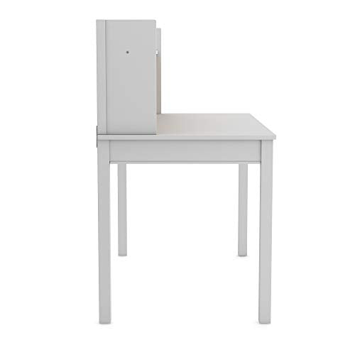 Living and Learning Kids' Desk with Hutch and Chair Set - Gray (Ages 5-12 Years)