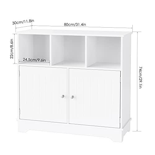 Floor Storage Cabinet, Linen Freestanding Bathroom Cabinet