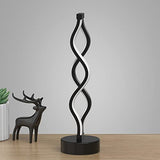 Infinity Spiral LED Table Lamp Black, Dimmable Metallic Beside Lamp