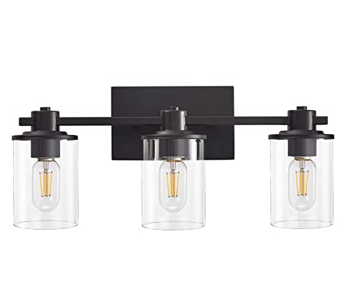 Black Vanity Light,3-Light Modern Bathroom Metal Wall Sconce Fixture