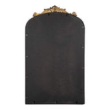 Arendahl Traditional Arch Mirror, 19" x 30.75" , Gold, Baroque Inspired Wall Decor