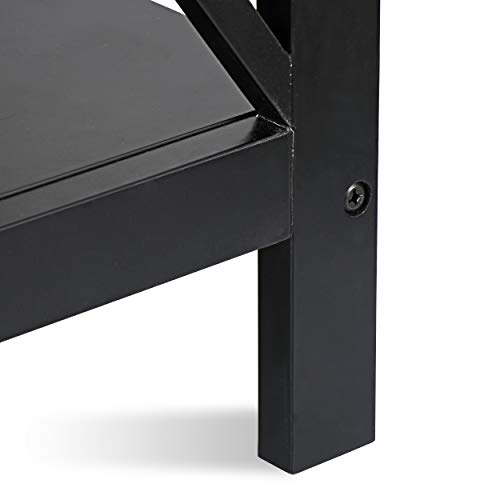 Set of 2 End Table, Sofa Side End Storage Shelf Versatile X-Design Side Table