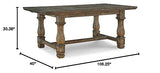 Markenburg Traditional Rectangular Dining Room Extension Table