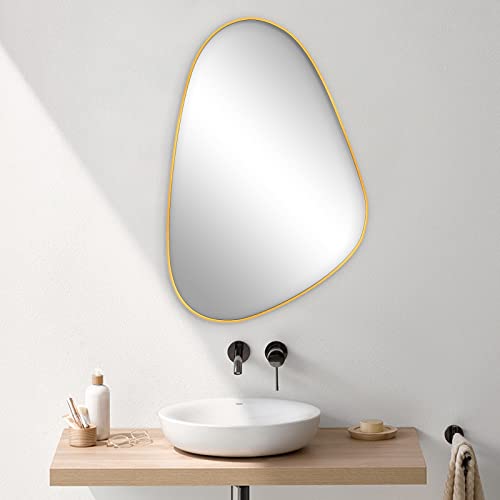 30x20” Asymmetrical Wall-Mounted Mirrors for Living Room Bathroom