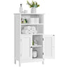 Bathroom Floor Cabinet, Free Standing Cabinet with Double Door and Adjustable Shelves