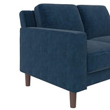 Brynn Loveseat 2 Seater Sofa, Blue Velvet