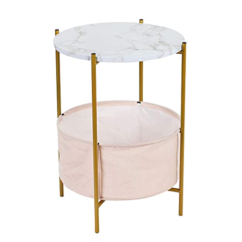 Round Storage Side Table