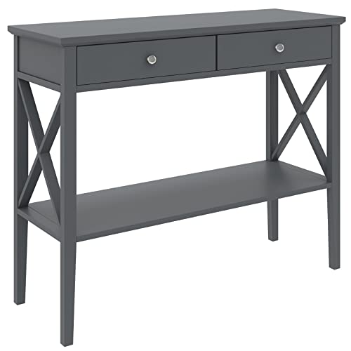 Console Sofa Table Classic X Design with 2 Drawers