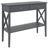 Console Sofa Table Classic X Design with 2 Drawers