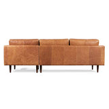 Napa Leather Couch, Right-Facing Sectional Leather Sofa