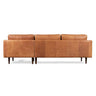 Napa Leather Couch, Right-Facing Sectional Leather Sofa