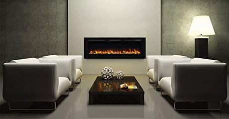 Alice 60 Inches Recessed Electric Fireplace