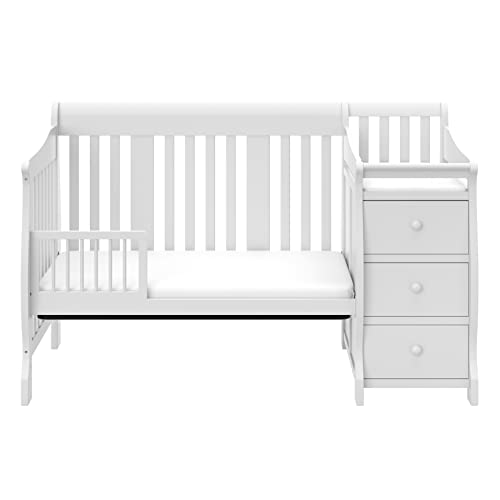 Portofino Convertible Crib and Changer - White