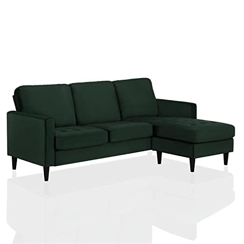 Modern Reversible Sectional Couch Upholstered