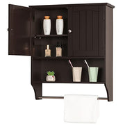 Bathroom Wall Cabinet with 1 Adjustable Shelf & Double Doors, Medicine Cabinet
