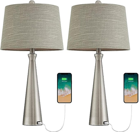 25.75" Table Lamps Set of 2 for Living Room Bedroom